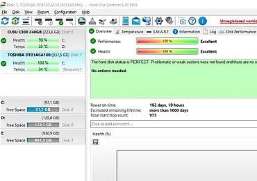 Sərt disklər (HDD): Hdd 3.5 Toshiba 1tb. Sata 6.0 gb/s. Rpm7200. Sağlamlıq- performans — 5
