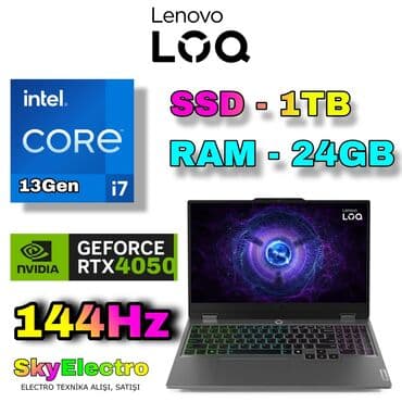nvidia: Новый Lenovo LOQ, 15.6 ", Intel Core i7, 1 ТБ, Доставка в районы, Платная доставка, Самовывоз — 1
