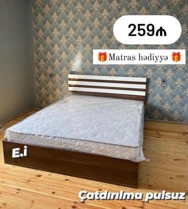 qoz sındıran: İkinəfərlik çarpayı, Bazasız, Matras ilə, Siyirməsiz — 3