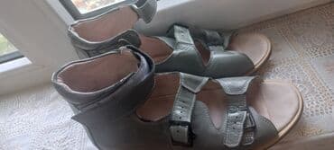 детские зимние ортопедические сапоги: Uşaq ortopedik sandalları - Rəng: boz - Material: yumuşaq dəri — 2