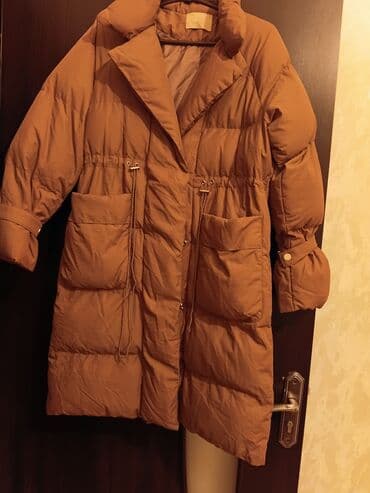 женское пальто на синтепоне: Пальто, цвет - Коричневый — 2