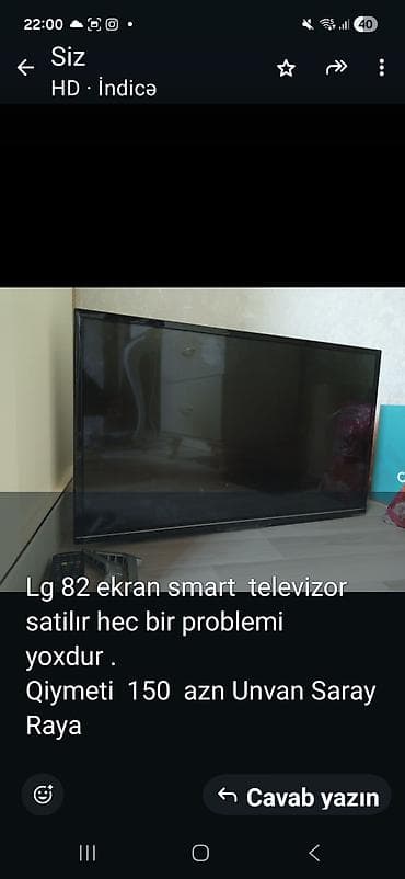 hisense infinity e9: LG 82 ekran smart televizor - Brend/model: LG - Ekran ölçüsü: 82 sm — 1