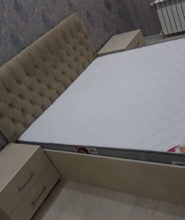 Mərmər effektli PVC panellər: 2 təknəfərlik çarpayı, Dolab, 2 tumba, Azərbaycan, İşlənmiş — 2