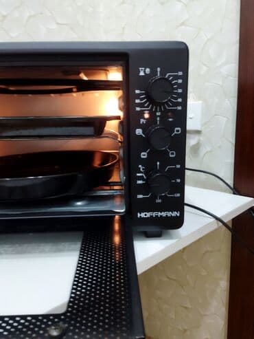 mini soba qiymetleri: Duxovka Hoffmann, Elektrik, rəng - Qara, Ayrıca dayanan — 8