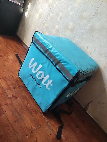 Wolt Partner termo çatdırılma çantası - Rəng: firuzəyi (Wolt loqolu)