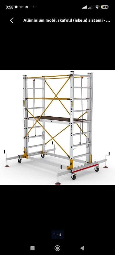 Alüminium mobil skafold (iskele) sistemi turk malidir. qalin və