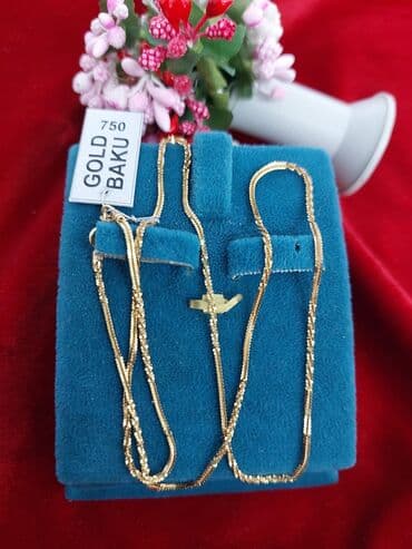 qizilin satis qiymeti: Boyunbağı, Sarı qızıl, 750 Əyar, 4 g — 2