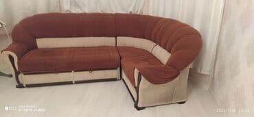 диван и 2 кресла: Угловой диван, Раскладной, Ткань, Нет доставки — 4