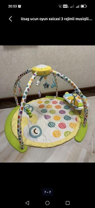 oyuncaglar: Uşaq üçün musiqili oyun xalçası və aktivlik mərkəzi - Dairəvi yumşaq — 1