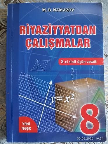 Məhsul: Riyaziyyatdan çalışmalar kitabı Müəllif: M. B. Namazov Nəşr