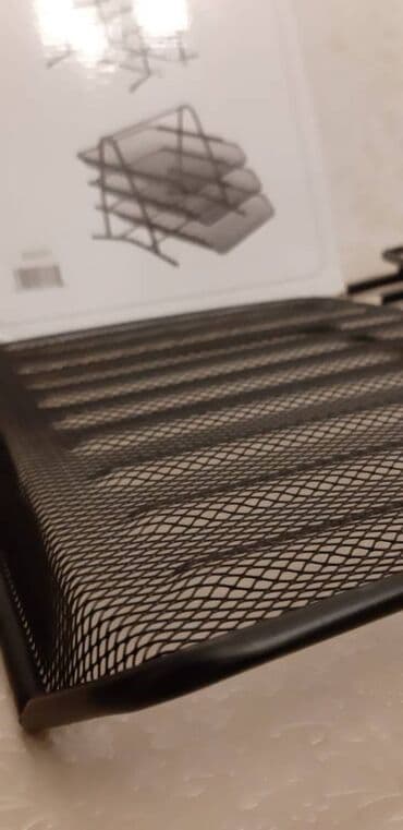 rəsm üçün boyalar, fırçalar: Ofis üçün3 mərtəbə sənəd qabı Statusu - yeni Rəngi -qara Hündürlük — 2