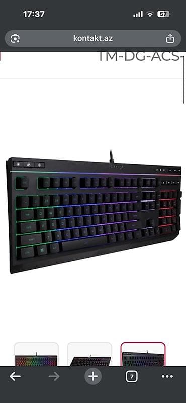 diz ustu komputerlər: HyperX Alloy Core RGB oyun klaviaturası - RGB işıqlandırma: 6 zonalı — 4