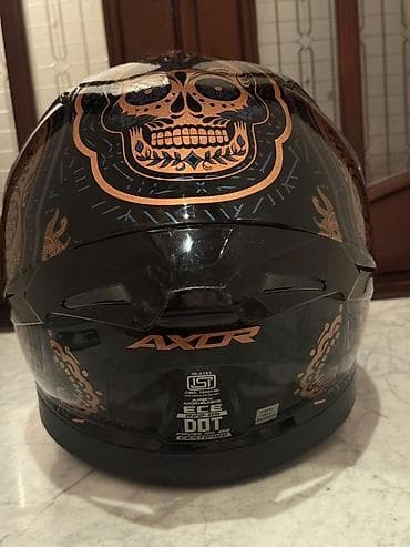 AXOR tam üzlü motosiklet dəbilqəsi – “Sugar Skull” qrafik dizaynı - — 2