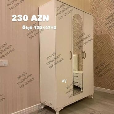 paltar işkafı: Yeni, Açılan, 3 qapılı Düz dolab, Qarderob, paltar dolabı, Azərbaycan — 7