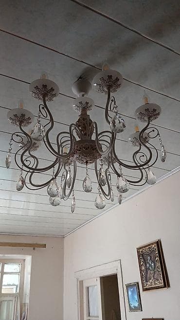 Çılçıraq, 8 lampa, Xrustal — 2
