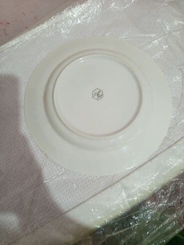 boşqab: Boşqablar, 1 əd, rəng - Ağ, Farfor, SSRİ — 5