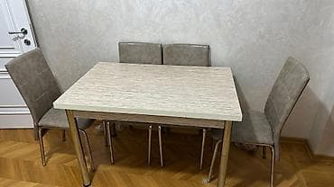 кухонные стулья: Masa+4 ed stul problemsiz masa acilir 
Unv elmler — 1