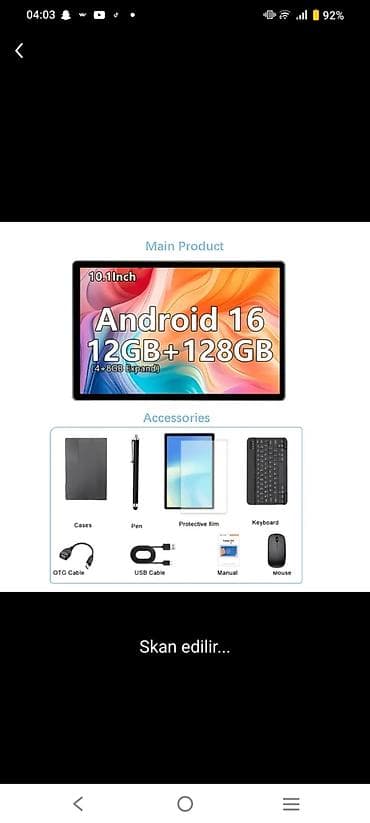 samsung tab 10 1: 📱 Planşet 10.1" Android 16 – 12GB RAM / 128GB | Tam Komplekt 💥 — 2