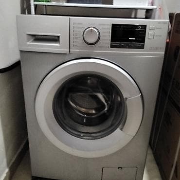 balaca printer: Ön yükləməli paltaryuyan maşın - Rəng: gümüşü - Ön paneldə iri — 1