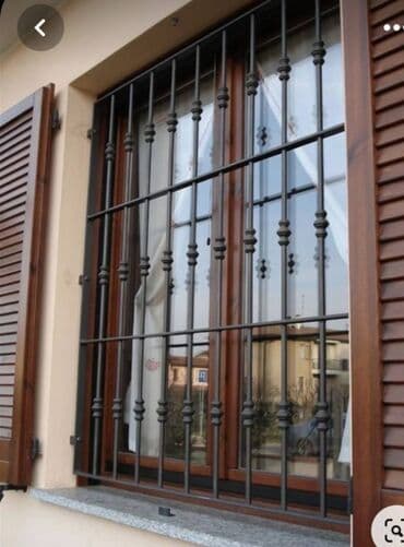 Plastik pəncərələr: Dəmir pəncərə barmaqlığı - Material: qalın divarlı polad profillər - — 1