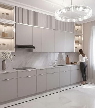 Sifarişlə mətbəx dəsti, Özü çəkən petlələr, MDF