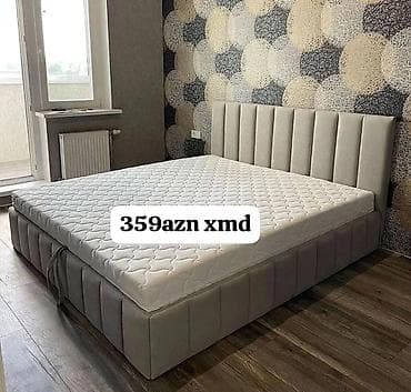 velioglu mebel: Mebel dəsti – yumşaq başlıqlı çarpayı və döşək - Müasir dizaynlı — 1