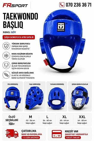 спорт товары: 💥 taekvondo dəbilqə,kask, taekvondo kaski, ✅ 7/24 əlaqə saxlaya — 1