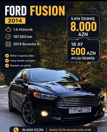 ford satış: Ford Fusion: 1.5 l | 2014 il 197000 km — 1