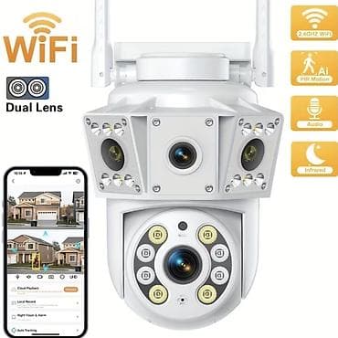 Wi‑Fi Smart IP təhlükəsizlik kamerası – iki linzalı, PTZ və mobil