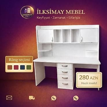 İLKSİMAY Mebel – İş və dərs masası - Hazır model - Qiymət: 280 AZN