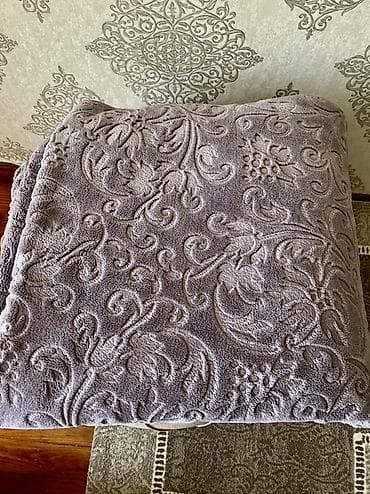 bamboo tekstil: Rəng - Boz Mikrofiber Pled — 3