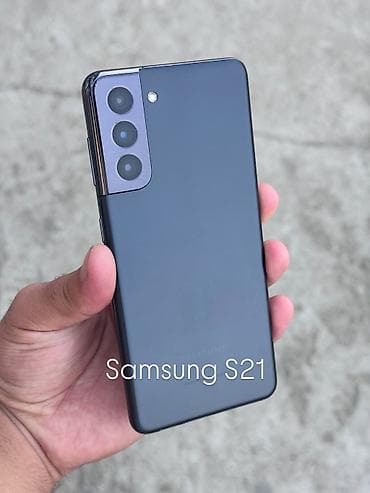 ev telefonlari: Samsung Galaxy S21, 256 GB, rəng - Qara, Barmaq izi — 1