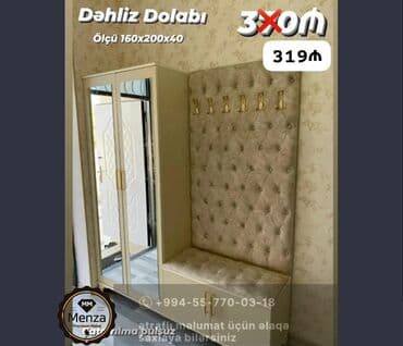 dehliz ucun oboylar: Yeni, Açılan, 4 qapılı Düz dolab, Dəhliz dolabı, Rusiya — 7