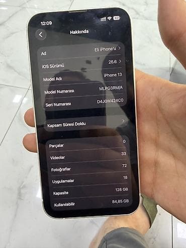 i̇pone 11pro: IPhone 13, 128 GB, Ağ — 3