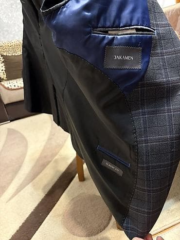 koja pencek: Jakamen kişi gödəkçəsi – Classic Fit - Naxış: boz tonlarda xırda xallı — 2