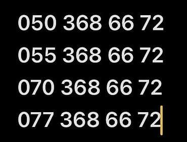 Nömrə: ( 050 ) ( 3686672 ), İşlənmiş