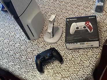 dualsense original: ⚜️PlayStation 5 slim (diskli versiya) + 2 ədəd DualSense oyun pultu⚜️ — 5