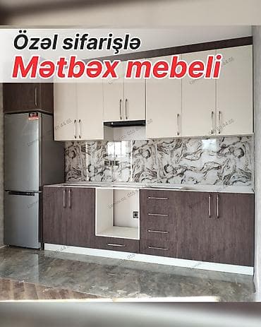 Özəl sifarişlə mətbəx mebeli - Layihə əsasında hazırlanır: ölçüyə