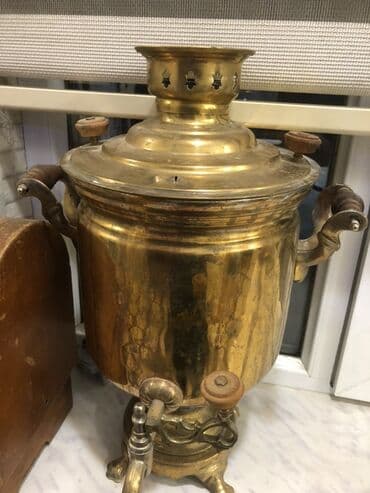 od samavarı: Məhsul: Mis samovar (kömür/odunla işləyən) Təsvir: - Korpus: Tam mis — 6