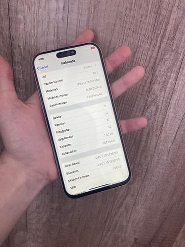 iphone 5 plus 64gb: IPhone 16 Pro Max, 1 TB, Ağ, Face ID — 3