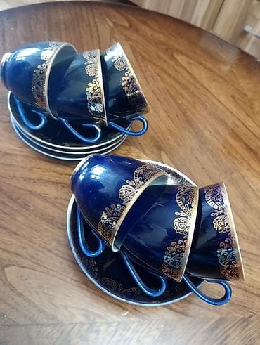 versace servis: Çay dəsti, rəng - Göy, Farfor, SSRİ — 1