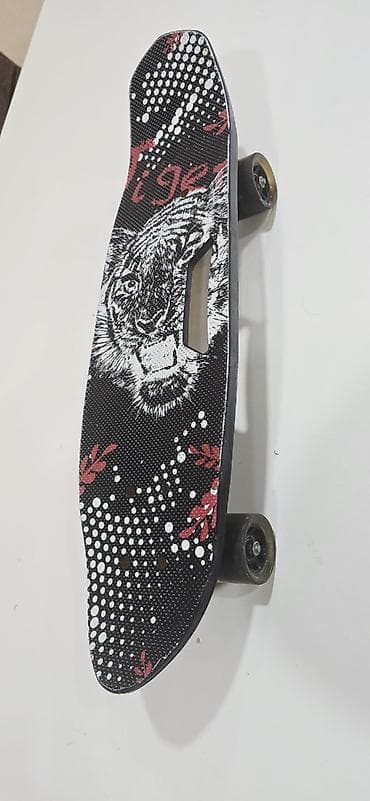 skateboard satisi: Skateboard (qrafik “Tiger” dizaynlı) - Gövdə: Qara rəngli lövhə — 5