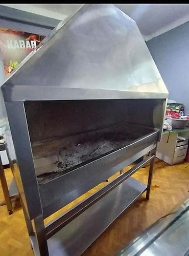 barbeku manqal: Manqal – paslanmayan metal konstruksiya - Ölçü: 2 metr - Geniş bişirmə — 1