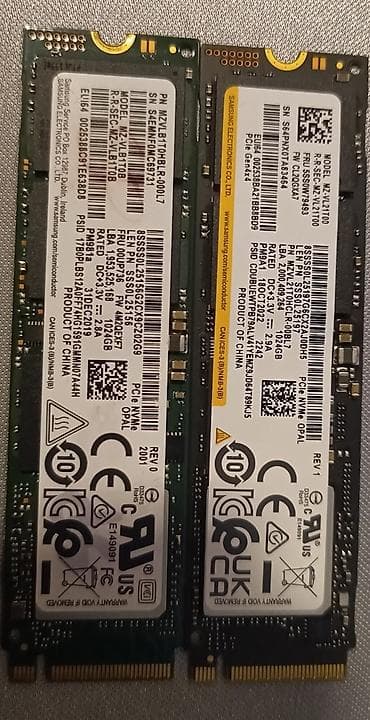 Kompüter ehtiyyat hissələri: Samsung M.2 NVMe SSD-lər 2ədəd 1tb m2 nVMe SAMSUNG ssd Tək-tək 150azn — 1