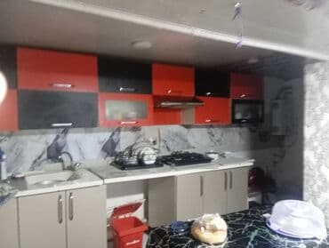 ucuz metbext mebeli: Mətbəx mebeli dəsti - Üst modullar: qırmızı-qara rəngli, bir neçə — 3