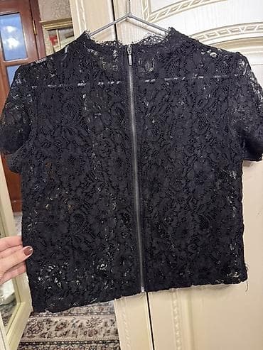 boyfrend şalvar: ZARA TRF (Trafaluc) qara qipka bluz - Ölçü: EUR/USA S (MEX 26) - — 2