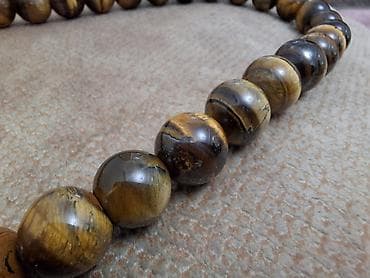 Çantalar: Təbii “Pələng Gözü” daşlarından təsbeh (tiqriniy qlaz / tiqroviy qlaz — 6