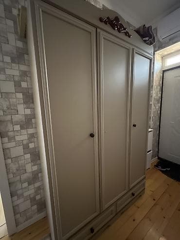 acarlı dolab: 3 qapılı, Siyirməli, Bej, Taxta, Açılan, Düz dolab — 2