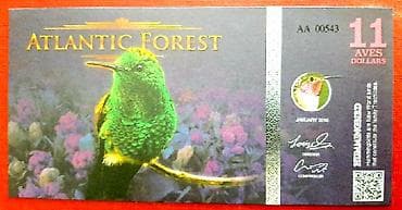 pullar: АТЛАНТИЧЕСКИЙ ЛЕС 2016 * ATLANTIC FOREST * 11 AVES DOLLARS * ФАУНА * — 1