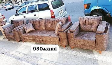 Yeni, Divan, 2 kreslo, Bazalı, Açılan — 1